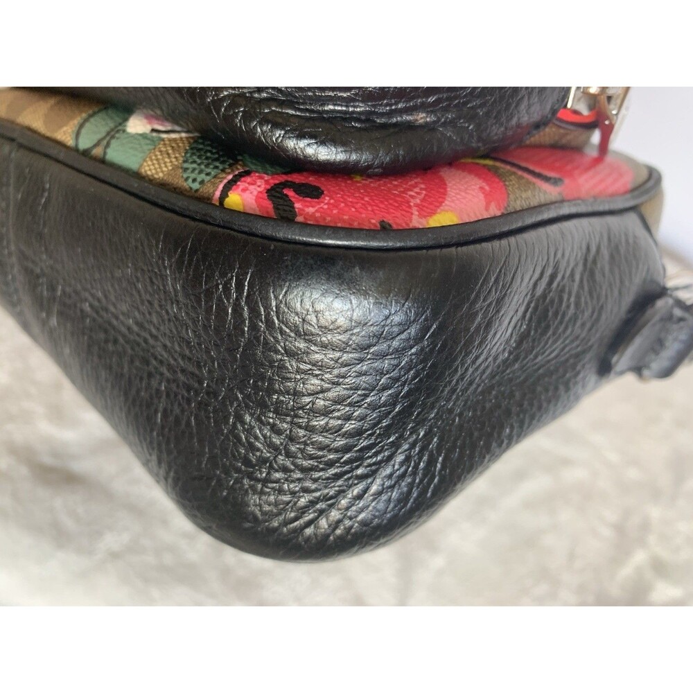 COACH Court Crossbody C5682 Signature Canvas  Vintage Rose Print Purse *READ* - Picture 8 of 16